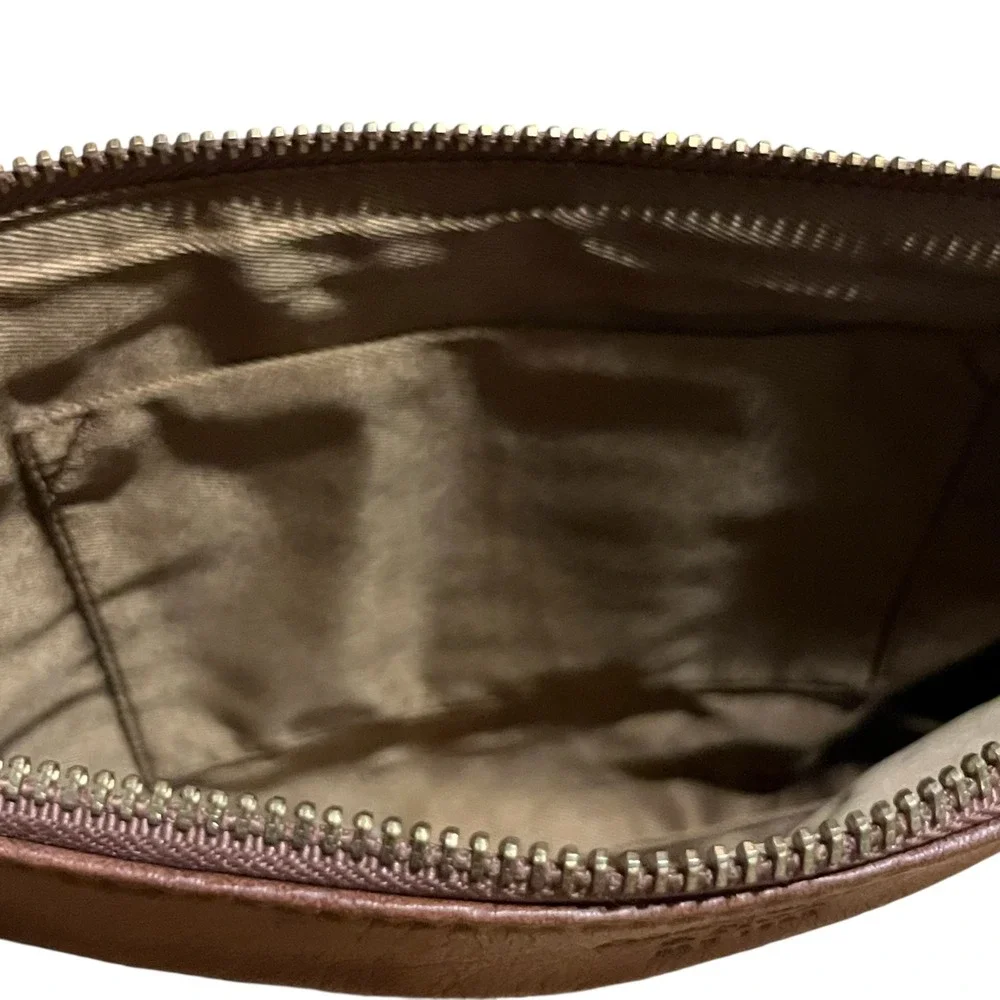 Abercrombie & Fitch Embellished‎ Beaded Boho Wristlet Clutch Bag Black Cream